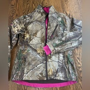 Realtree Camo green pink coat jacket L